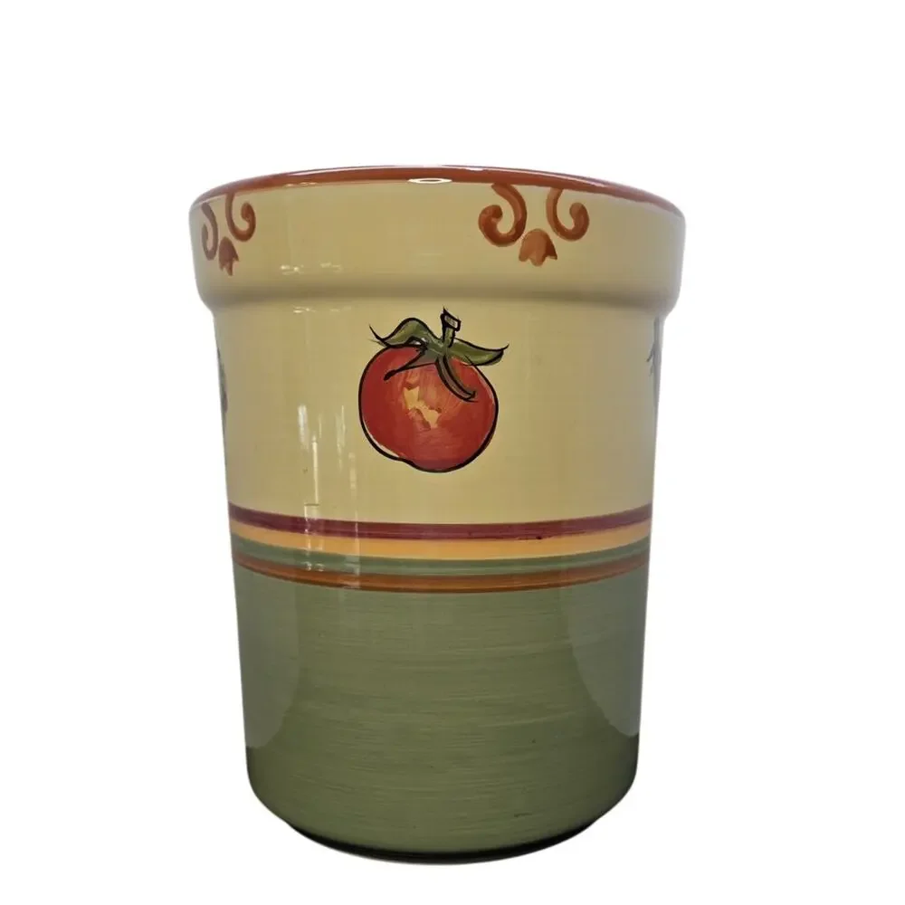 HD Designs Veggie Garden Utensil Holder Ceramic Kitchen Crock 7